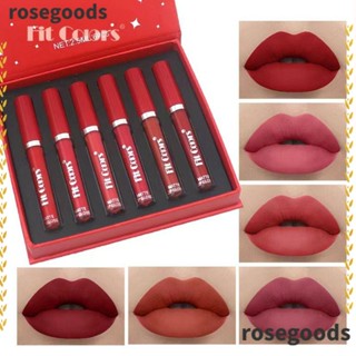 Rosegoods1 ลิปสติก ลิปกลอส เนื้อแมตต์ กันน้ํา ติดทนนาน ไม่จุ่มง่าย สําหรับผู้หญิง