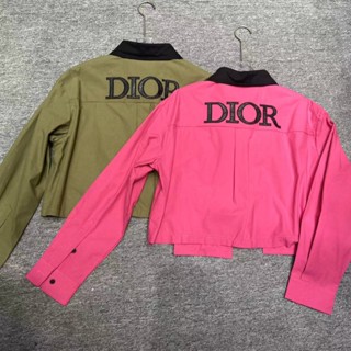 ❤️❤️【พร้อมส่ง】❤️❤️เสื้อโค้ทสั้น ผ้าฝ้าย ปักลาย สําหรับผู้หญิง