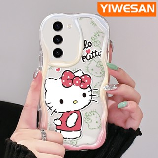 เคสมือถือ แบบนิ่ม แบบใส ลายการ์ตูนคิตตี้ กันกระแทก สําหรับ Samsung S23 Plus S23 Ultra