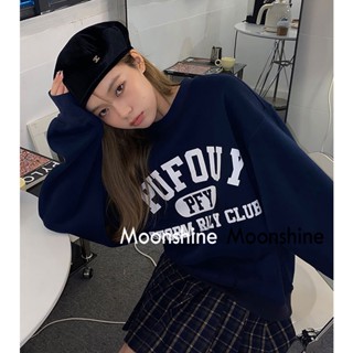 Moon  เสื้อกันหนาว เสื้อคลุม ย้อนยุคในอเมริกา oversize 2023 NEW ins fashion High quality ทันสมัย A28J0BM 36Z230909