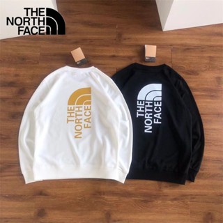 เสื้อกันหนาว คอกลม ผ้าฝ้าย พิมพ์ลาย The North Face พลัสไซซ์ สําหรับผู้ชาย และผู้หญิง