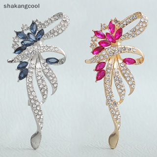 Shakangcool เข็มกลัด รูปดอกไม้ ประดับพลอยเทียม เครื่องประดับแฟชั่น สําหรับผู้หญิง ของขวัญ ปาร์ตี้ SGL