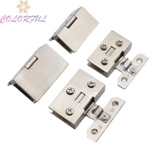 【COLORFUL】Glass Hinge Cabinet Glass Clips Display Cabinet Hinges For 4-7mm/5-10mm Glass