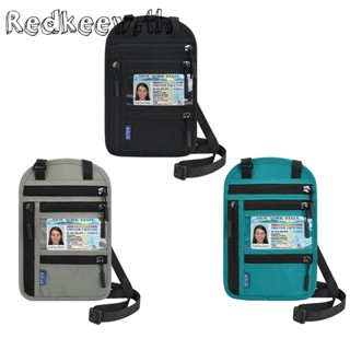 Redkeev™ กระเป๋าสะพายไหล่ สําหรับใส่หนังสือเดินทาง บัตรเครดิต RFID ID เหมาะกับการพกพาเดินทาง