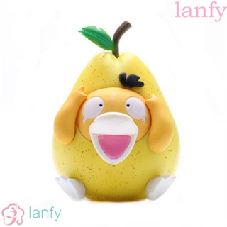 Lanfy ฟิกเกอร์ PVC รูปการ์ตูนอนิเมะ Pear Psyduck Kawaii Fruit Under Pressure Psyduck ขนาด 9 ซม. สําหรับประดับตกแต่งรถยนต์