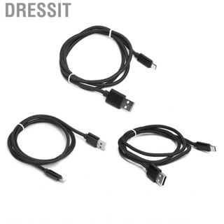 Dressit 1M Heavy Duty Braided USB  Charging Cable Data Sync Lead Black