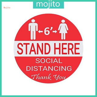 Mojito สติกเกอร์วัดระยะทาง 6 ฟุต สําหรับติดตกแต่งพื้น สังคมออนไลน์