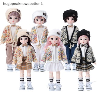 Hugepeaknewsection1 ชุดเสื้อผ้าตุ๊กตา 1/6 BJD 12 นิ้ว พร้อมกางเกง หมวก ถุงเท้า เสื้อกันหนาว BJD 30 ซม. 5 ชิ้น ต่อชุด