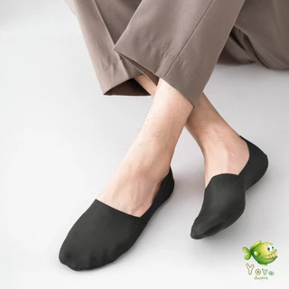 YOYO ถุงเท้าข้อสั้น เนื้อผ้าเด้ง เย็น กันลื่น สีพื้น สําหรับผู้ชาย EUR 39-43 Men's socks