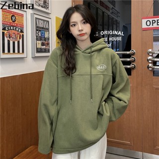 Autumn Korean style retro style loose casual womens hooded sweater women