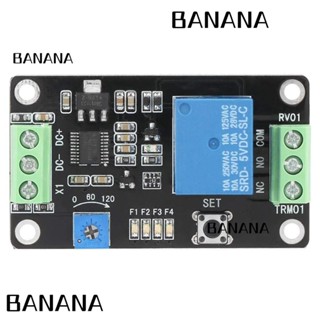 Banana1 โมดูลรีเลย์ตั้งเวลา DC5V พลาสติก ทองแดง สีดํา เขียว สําหรับช่างไฟฟ้า