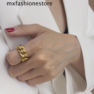 Mxfashione แหวนนิ้วมือ แบบเปิด วงกลม สไตล์วินเทจโบราณ เครื่องประดับแฟชั่น