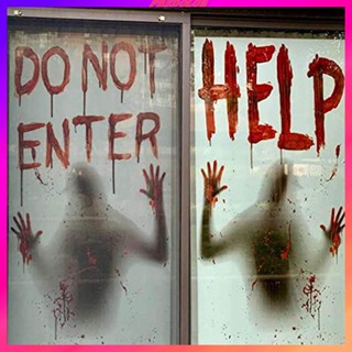 [Predolo2] สติกเกอร์โปสเตอร์ ลาย Loviver Bloody Handprints Zombie น่ากลัว สําหรับตกแต่งผนังฮาโลวีนอีฟ