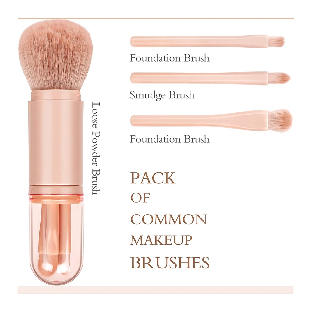 4in1 Makeup Brush เซ็ตแปรงแต่งหน้า คุณภาพดี ร้านไทย เตรียมจัดส่งสินค้า - รูปที่ 4