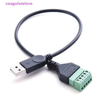 coagulatelove USB A to 5 Pin Screw Connector with Shield Terminal Plug Adapter Cable [HOT]