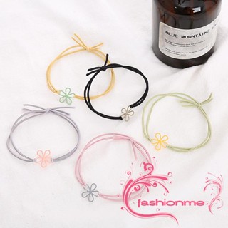 Fashionme- ยางรัดผม ลายดอกไม้น่ารัก สีแคนดี้ กลวง สําหรับทุกฤดูกาล