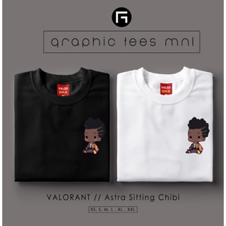 Graphic Tees MNL Valorant Astra Sitting Chibi Customized Shirt Unisex T-shirt for Women and Men_01