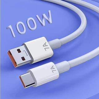 สายชาร์จเร็วมาก Type C สายชาร์จ 100W 7A สําหรับพอร์ตโทรศัพท์มือถือ ทุกรุ่น / สายชาร์จข้อมูล กระแสไฟสูง ที่ทนทาน