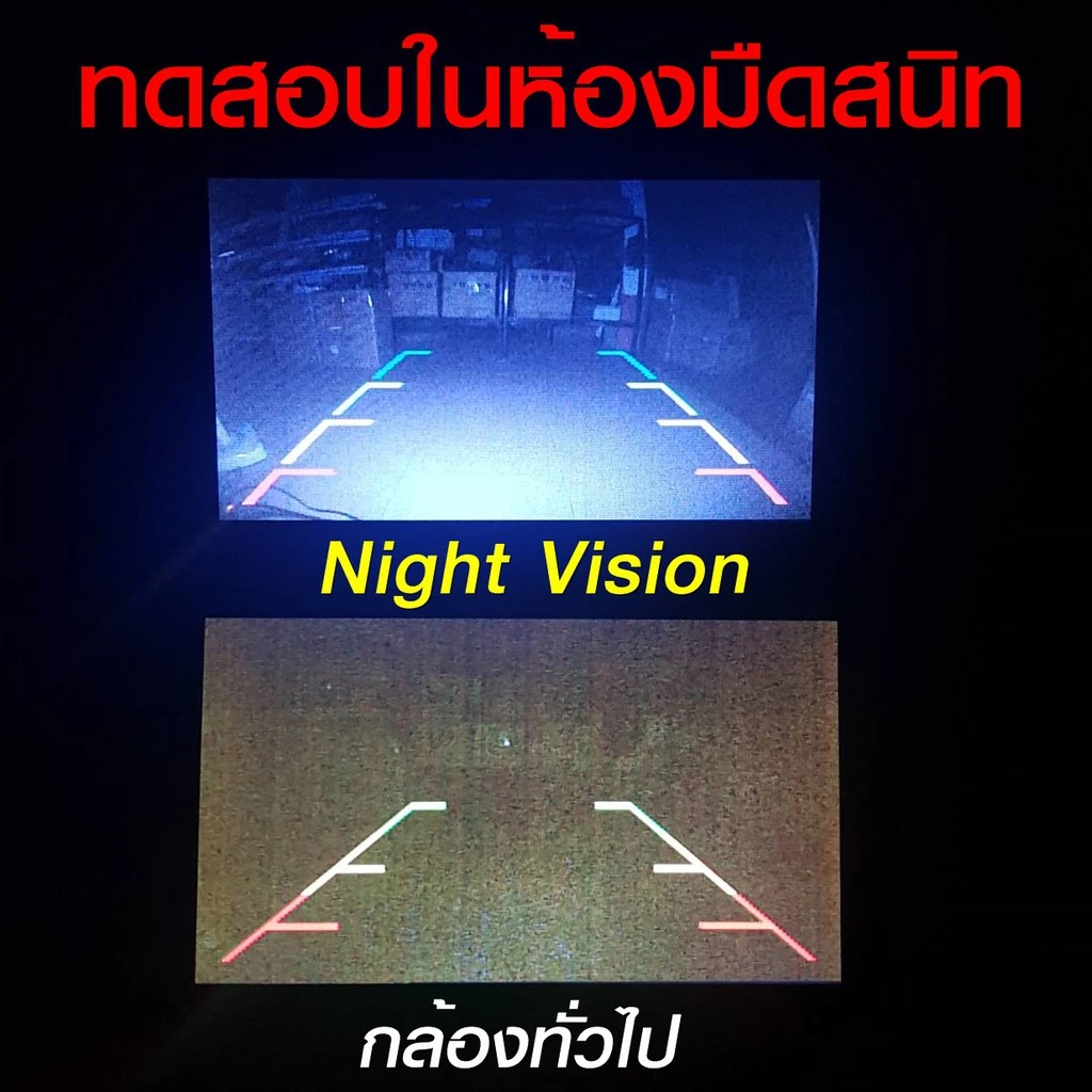 กล้องถอย Night Vision เลนส์มุมกว้าง 170 เลนซ์นูน กันน้ำ กล้องหลัง กล้องถอยหลังติดรถยนต์ ภาพชัด กันน้ำ กล้องมองหลัง 01 thumbnail 5