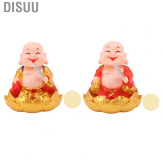 Disuu Solar Maitreya Statue  Vivid Solar Monk Car Decoration Automatic Drive Nodding Unique Shape  for Restaurant