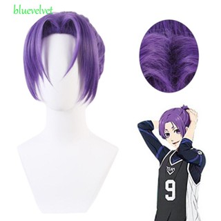 Bluevelvet วิกผมคอสเพลย์ Reo Mikage แบบนิ่ม สีฟ้า สําหรับปาร์ตี้ฮาโลวีน