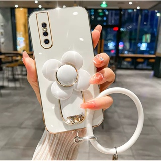 เคสโทรศัพท์มือถือ ขอบตรง ลายกังหันลม พร้อมขาตั้ง สําหรับ vivo S1 Pro S1 V25 V25 Pro V5 V5 Plus V7 Plus