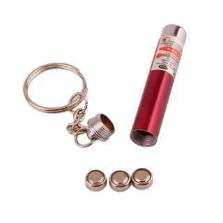 2-in-1 Mini Pet Fun ปากกาเลเซอร์ของเล่น Mini Red LED แบบพกพา Cat Wand