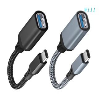 Will Otg Type C สายเคเบิ้ล USB 3.0 Type C USB C 2.0 Female สําหรับอะแดปเตอร์