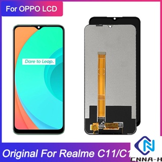 อะไหล่หน้าจอสัมผัส Lcd 10 หน้าจอสัมผัส พร้อมกรอบ แบบเปลี่ยน สําหรับ Oppo Realme C11 C15 RMX2185 RMX2180 Realme C12