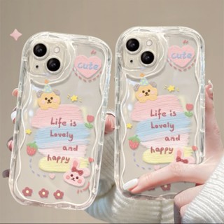 เคสมือถือ แบบนิ่ม ลายการ์ตูนหมี กระต่าย ขอบโค้ง กันกระแทก สําหรับ OPPO Reno8 Reno7pro reno6 7z Reno8T Reno5 R17 A53 A9 2020 F11 A31 A15 A77 Findx3pro