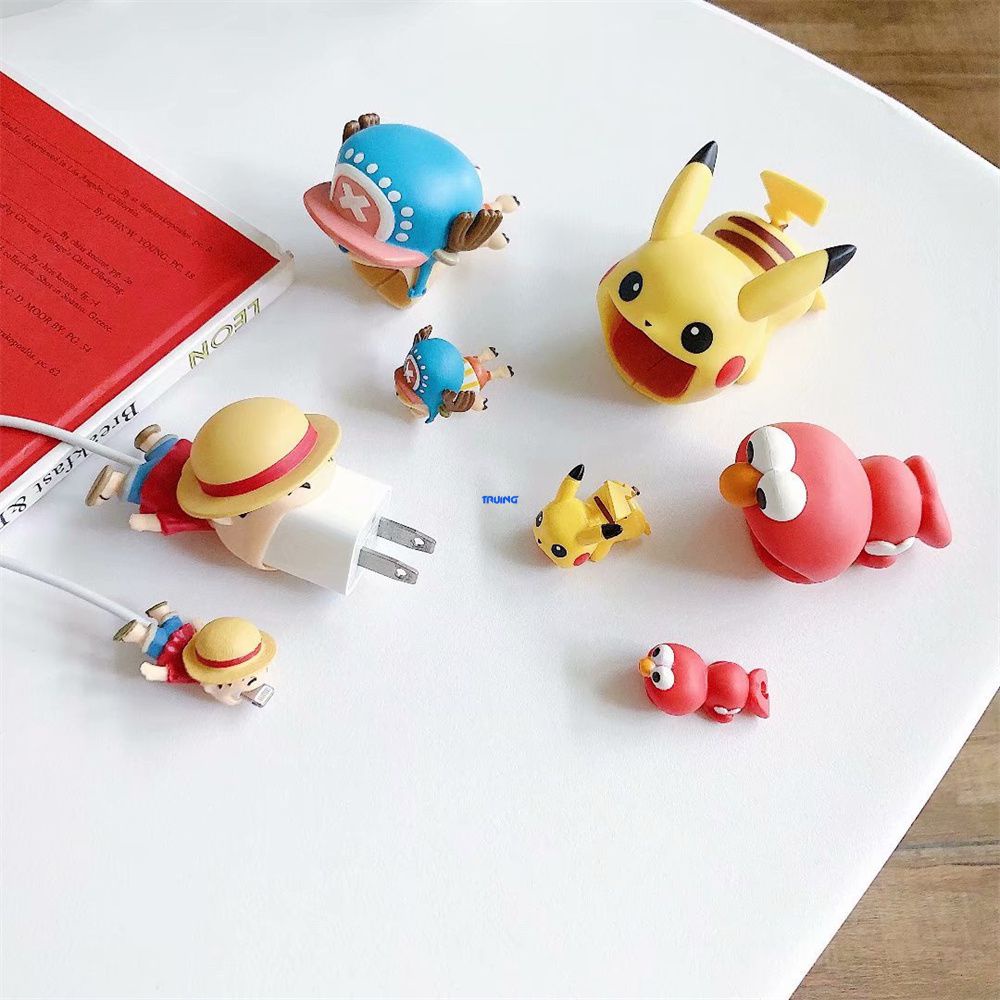 ปลอกซิลิโคน ถนอมสายชาร์จ USB ลายการ์ตูนแอนิเมชั่น
