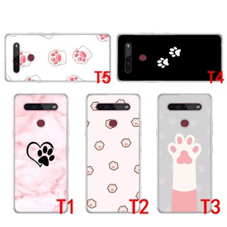 เคสโทรศัพท์มือถือแบบนิ่ม ใส ลายรอยเท้าแมว 42Q สําหรับ Infinix Hot 10St 10T X689C Note 7 X690 8 X692 X693 10 Pro X695