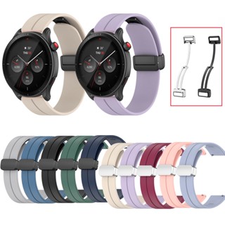 สายนาฬิกาข้อมือซิลิโคน 20 มม. 22 มม. สีแคนดี้ สําหรับ Huami Amazfit GTR Mini GTR3 Pro 42 มม. 47 มม. Bip5 GTR2 GTR4 GTR2E 2 3 4 Bip 5