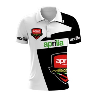 เสื้อโปโล พิมพ์ลาย Aprilia 3 มิติ สไตล์สตรีท แฟชั่นฤดูร้อน สําหรับผู้ชาย และผู้หญิง 2023