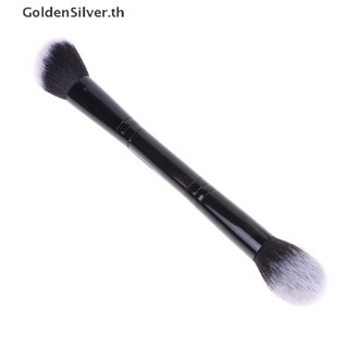 Goldensilver แปรงแต่งหน้า ขนแปรงนุ่ม หัวคู่ สีเงิน สําหรับคอนทัวร์ ปัดแก้ม แต่งหน้า TH