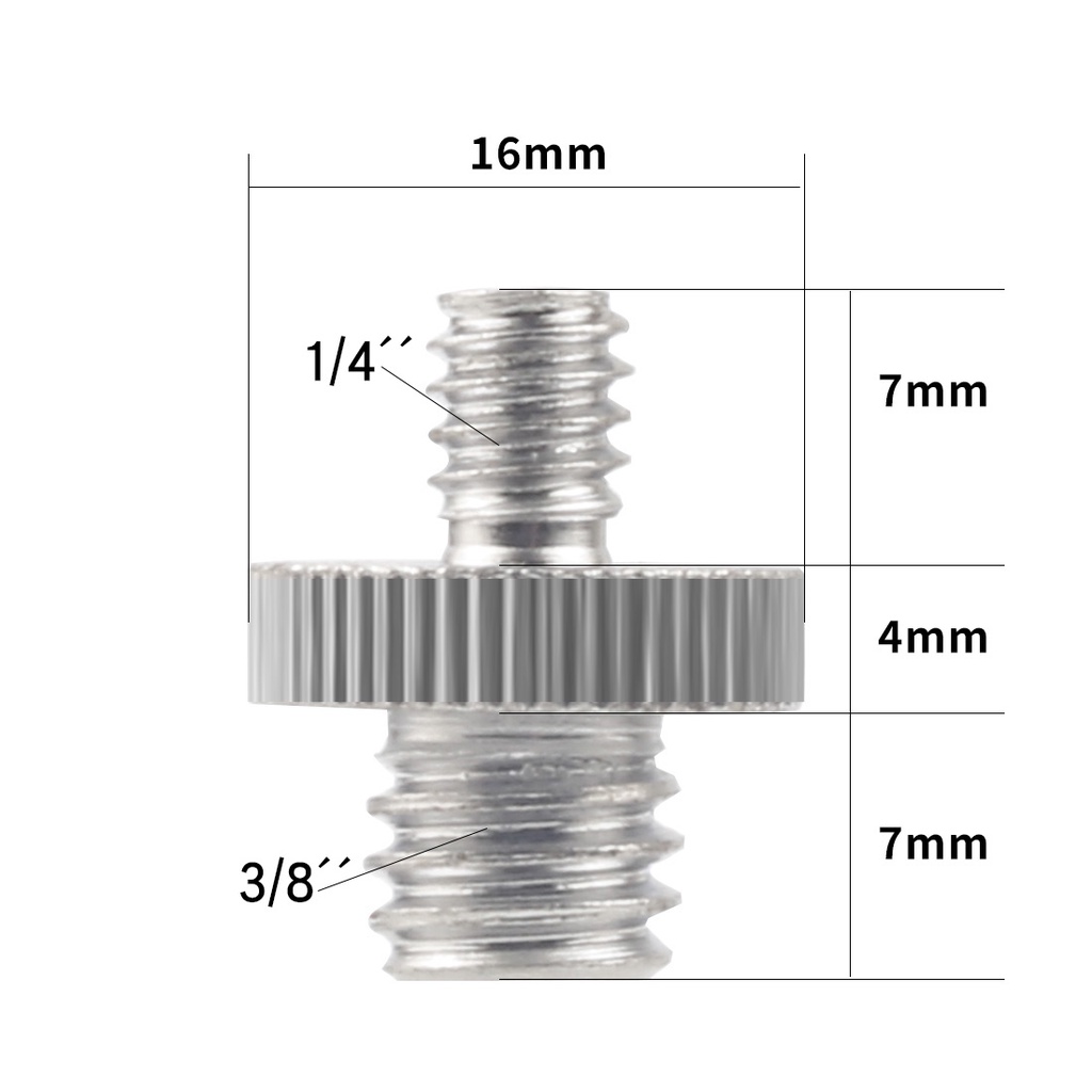 Feichao อะแดปเตอร์สกรูเมาท์ขาตั้งกล้อง 1/4 3/8 ตัวผู้ เป็นตัวเมีย สําหรับขาตั้งกล้องแฟลช 1 ชิ้น