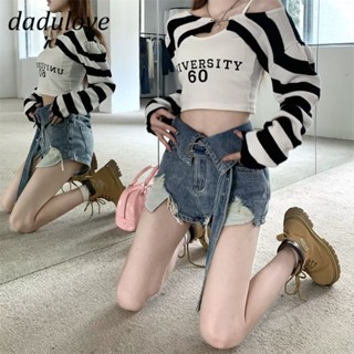 DaDulove💕 New American Ins Street Denim Shorts WOMENS High Waist Ripped Pants Niche Large Size Hot Pants