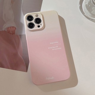 เคสโทรศัพท์มือถือ ไล่โทนสีชมพู สําหรับ iphone 11Promax 12 13pro 14Promax