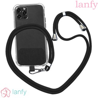 Lanfy สายคล้องโทรศัพท์มือถือ ผ้าไนล่อน แบบนิ่ม 9 สี อุปกรณ์เสริม