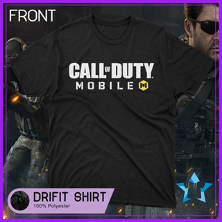 Dri fit Gamer - Call of duty mobile logo black unisex tshirt tees printed graphic tee back and front_02