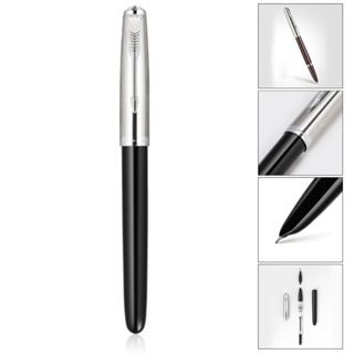 Blg Jinhao- 86 ปากกาหมึกซึม 0 38 มม. สีเงิน สไตล์คลาสสิก