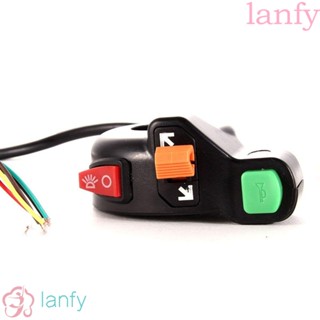 Lanfy สวิทช์เปิด / ปิดไฟเลี้ยว 7/8 นิ้วสําหรับรถจักรยานยนต์/จักรยานไฟฟ้า / ไฟหลากสี