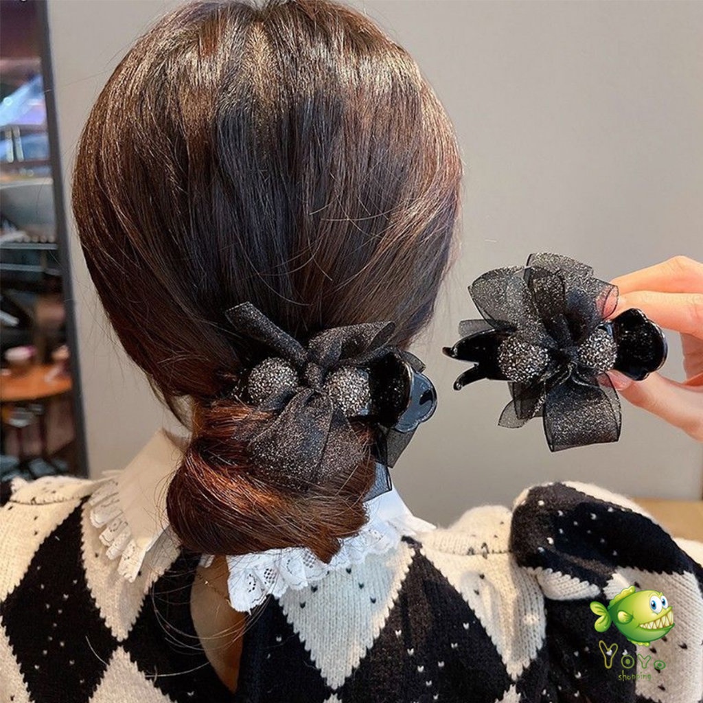 กิ๊ฟหนีบผม ประดับโบว์ และพลอยเทียม กิ๊บติดผมสตรีสไตล์เกาหลี Hair Clips ราคา ถูกที่สุด ดีลบีเคเค แกลเลอรีภาพที่ 4
