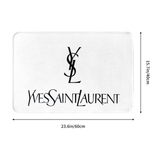 Yves Saint Laurent (1) พรมเช็ดเท้า ผ้าสักหลาด กันลื่น ดูดซับน้ําได้ดี แห้งเร็ว 16x24 นิ้ว สําหรับห้องน้ํา ห้องนั่งเล่น โซฟา ห้องนอน พร้อมส่ง