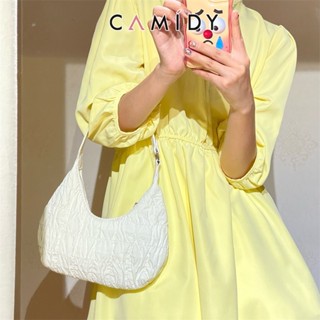 Camidy กระเป๋าผู้หญิงใหม่นางฟ้าพับรักแร้กระเป๋าซอกครีมพัฟเสี้ยวกระเป๋าไหล่เดียวถุงเมฆ