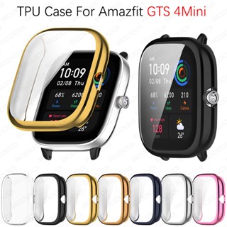 เคส TPU ชุบ ป้องกัน สําหรับ Amazfit GTS4 Mini Smart Watch กันชน หน้าจอ ป้องกัน เคสนิ่ม