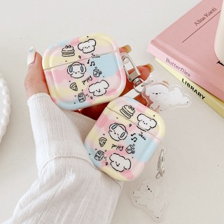 เคสหูฟังบลูทูธ ซิลิโคน ลายการ์ตูนสุนัขน่ารัก สีรุ้ง สําหรับ AirPods Pro2 3 airpods2 airpod3