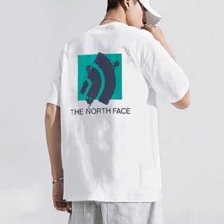 เสื้อยืดพิมพ์ลายแฟชั่นThe north FACE/north เสื้อยืดลําลอง แขนสั้น ครึ่งแขน พิมพ์ลาย ทรงหลวม สีขาว สําหรับผู้ชาย เหมาะกับ