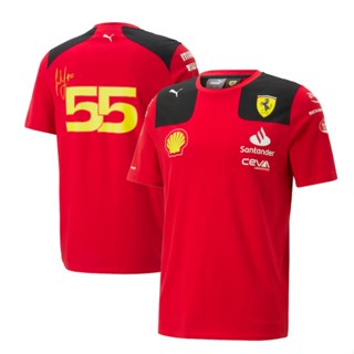 ใหม่ เสื้อยืดแขนสั้น แบบแห้งเร็ว สําหรับเด็กผู้ชาย 2023 F1