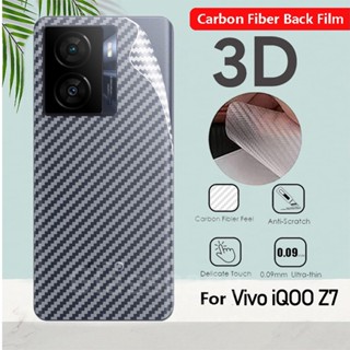 ฟิล์มกันรอยหน้าจอ ด้านหลัง คาร์บอนไฟเบอร์ 3D กันลื่น สําหรับ Vivo IQOO Z7 Z7X IQOOZ7 IQOOZ7X 5G